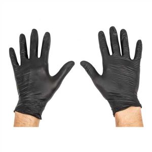 GUANTES NITRILO NEGRO 100 UNS. Talla L