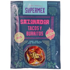 SAZONADOR TACOS/BURRITOS 25G SUPERMEX,20UND