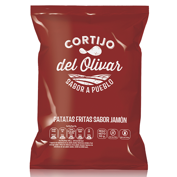 PATATAS CORTIJO JAMON 110 GR.8 UDS 1 PATATAS CORTIJO JAMON 110 GR.8 UDS