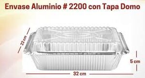 ENVASE ALUMINIO 2200 Y TAPA,125UND
