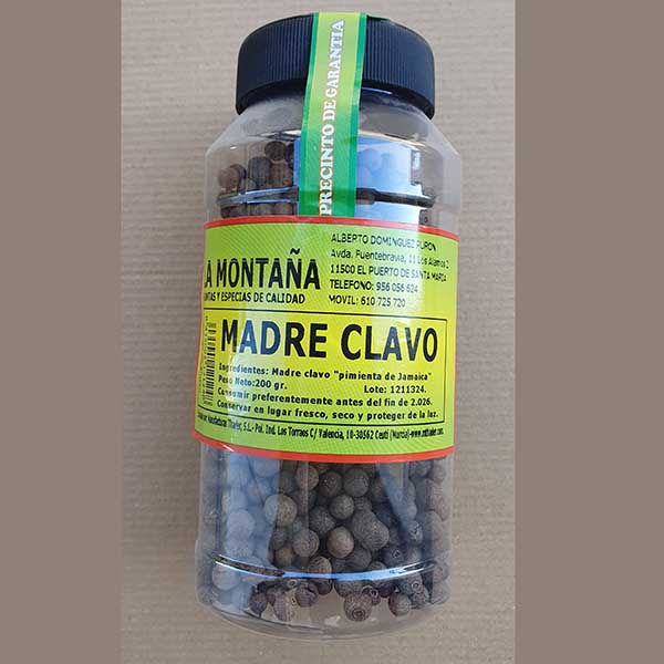 BOTE MADRE CLAVO-pimienta jamaica 1 BOTE MADRE CLAVO-pimienta jamaica